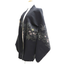 Load image into Gallery viewer, Haori Jacket Vintage(1950-1980) Black Chrysanthemum Silk #10589C1