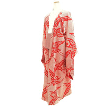 Load image into Gallery viewer, Juban Vintage(1950-1980) Red Crane Birds Silk #10363F4