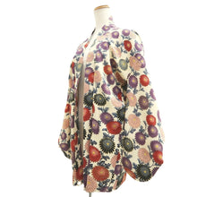 Load image into Gallery viewer, Haori Jacket Vintage(1920-1950) Cream white Chrysanthemum Silk #10619C3