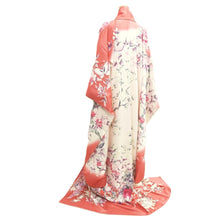 Load image into Gallery viewer, Furisode Pink Butterfly Floral pattern Tall Silk #11080A5