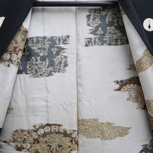 Load image into Gallery viewer, Men's Haori Vintage(1950-1980) Black Montsuki Wide Silk #10419A2