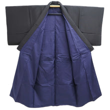 Load image into Gallery viewer, Men's Kimono Vintage(1950-1980) Black Montsuki Silk #10459A4