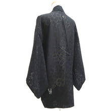 Load image into Gallery viewer, Haori Jacket Vintage(1950-1980) Black Sheer Botanical Silk #10890E4