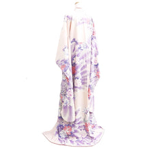 Load image into Gallery viewer, Furisode Pale Pink Peony Peacock Silk #10561B4
