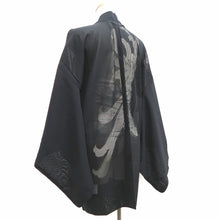Load image into Gallery viewer, Haori Jacket Vintage(1950-1980) Black See-Through Rangiku Silk #10228E2