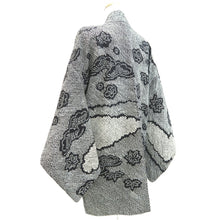 Load image into Gallery viewer, Haori Jacket Black Full Shibori Pine Tree Silk #10709D2