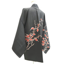 Load image into Gallery viewer, Haori Jacket Vintage(1950-1980) Black Branch Silk #10810E1