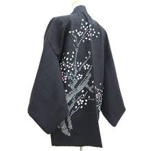 Load image into Gallery viewer, Haori Jacket Vintage(1950-1980) Black Shibori Tree Silk #9736A2