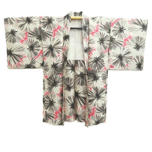 Load image into Gallery viewer, Haori Jacket Vintage(1920-1950) Gray Reddish Pink Meisen Chrysanthemum Silk #11040A3