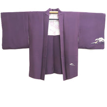 Load image into Gallery viewer, Haori Jacket Vintage(1950-1980) Purple Curling Wave Silk #10669C5