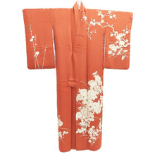 Load image into Gallery viewer, Kimono Vermillion Plum blossom Branch Tall Silk #10520B2