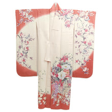 Load image into Gallery viewer, Furisode Pink Butterfly Floral pattern Tall Silk #11080A5