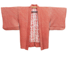 Load image into Gallery viewer, Haori Jacket Vintage(1950-1980) Vermillion Shibori Silk #10599C2