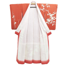 Load image into Gallery viewer, Kimono Vermillion Plum blossom Branch Tall Silk #10520B2