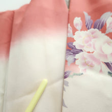 Load image into Gallery viewer, Furisode Pink Butterfly Floral pattern Tall Silk #11080A5