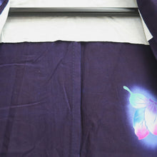 Load image into Gallery viewer, Yukata Vintage(1950-1980) Navy Butterfly Cotton #11095B1