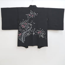 Load image into Gallery viewer, Haori Jacket Vintage(1950-1980) Black Shibori Tree Silk #9736A2