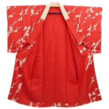 Load image into Gallery viewer, Juban Vintage(1950-1980) Red Plum blossom Silk #10502B1