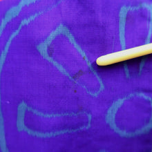 Load image into Gallery viewer, Haori Jacket Vintage(1920-1950) Blueish Purple Meisen Floral pattern Silk #11050A3
