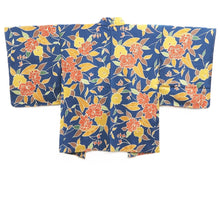 Load image into Gallery viewer, Haori Jacket Blue Floral pattern Silk #10940F1