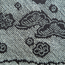 Load image into Gallery viewer, Haori Jacket Black Full Shibori Pine Tree Silk #10709D2