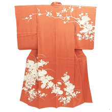 Load image into Gallery viewer, Kimono Vermillion Plum blossom Branch Tall Silk #10520B2