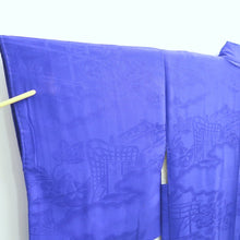 Load image into Gallery viewer, Haori Jacket Vintage(1920-1950) Blue Rinzu Long Silk #9631J1
