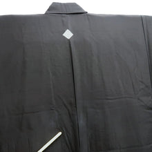 Load image into Gallery viewer, Men's Kimono Vintage(1950-1980) Black Montsuki Silk #10459A4