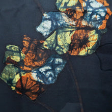 Load image into Gallery viewer, Haori Jacket Vintage(1950-1980) Navy Roketsuzome Flower Silk #10719D2
