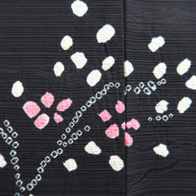 Load image into Gallery viewer, Haori Jacket Vintage(1950-1980) Black Shibori Tree Silk #9736A2