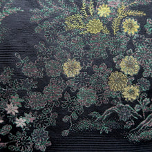 Load image into Gallery viewer, Haori Jacket Vintage(1950-1980) Black Chrysanthemum Silk #10589C1