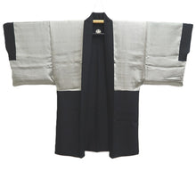 Load image into Gallery viewer, Men's Haori Vintage(1950-1980) Black Montsuki Habutae Tiger Silk #10879E4