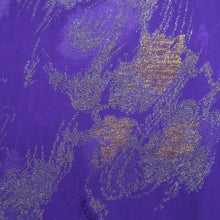 Load image into Gallery viewer, Kimono Vintage(1950-1980) Purple Silver Gold Abstract art Silk #10253E3