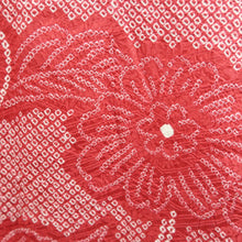 Load image into Gallery viewer, Haori Jacket Vintage(1950-1980) Red Shibori Peony Silk #10609C2