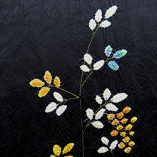 Load image into Gallery viewer, Haori Jacket Vintage(1950-1980) Black Shibori Flower Silk #9848B2