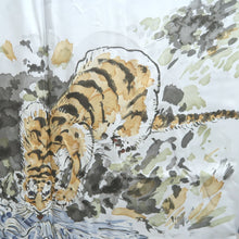 Load image into Gallery viewer, Men's Haori Vintage(1950-1980) Blue Black Tiger Silk #10647C4