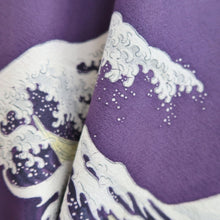 Load image into Gallery viewer, Haori Jacket Vintage(1950-1980) Purple Curling Wave Silk #10669C5