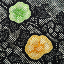 Load image into Gallery viewer, Haori Jacket Vintage(1950-1980) Black Shibori Peony Silk #10048C5