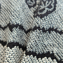 Load image into Gallery viewer, Haori Jacket Black Full Shibori Pine Tree Silk #10709D2