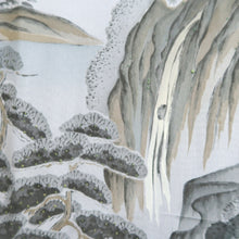 Load image into Gallery viewer, Men's Juban Blueish Gray Landscape Silk #10660C5