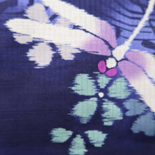 Load image into Gallery viewer, Yukata Navy Dragonfly Cotton #10744D3
