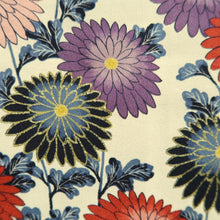Load image into Gallery viewer, Haori Jacket Vintage(1920-1950) Cream white Chrysanthemum Silk #10619C3