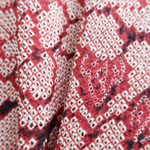 Load image into Gallery viewer, Haori Jacket Vintage(1950-1980) Red Shibori Peony Silk #10579C1