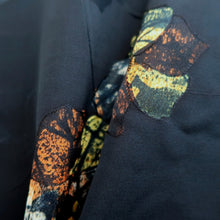 Load image into Gallery viewer, Haori Jacket Vintage(1950-1980) Navy Roketsuzome Flower Silk #10719D2