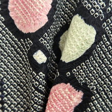 Load image into Gallery viewer, Haori Jacket Vintage(1950-1980) Black Full Shibori Ume Branch Silk #10830E2