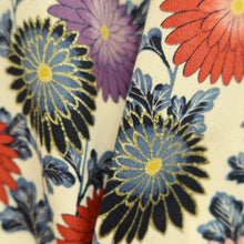 Load image into Gallery viewer, Haori Jacket Vintage(1920-1950) Cream white Chrysanthemum Silk #10619C3