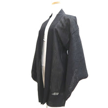 Load image into Gallery viewer, Haori Jacket Vintage(1950-1980) Black Sheer Botanical Silk #10901E5