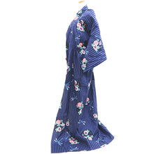 Load image into Gallery viewer, Yukata Black Blue Dragonfly Asagao Cotton #10344F3