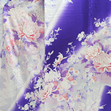 Load image into Gallery viewer, Furisode Blueish Purple Chrysanthemum Silk #10332F2