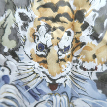 Load image into Gallery viewer, Men's Haori Vintage(1950-1980) Blue Black Tiger Silk #10647C4